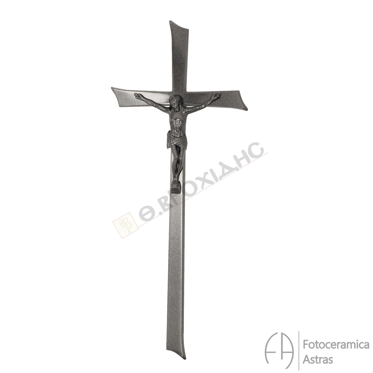 Σταυρός Μνημείου 55cm Από Αλουμίνιο Σε Απόχρωση Ανθρακί