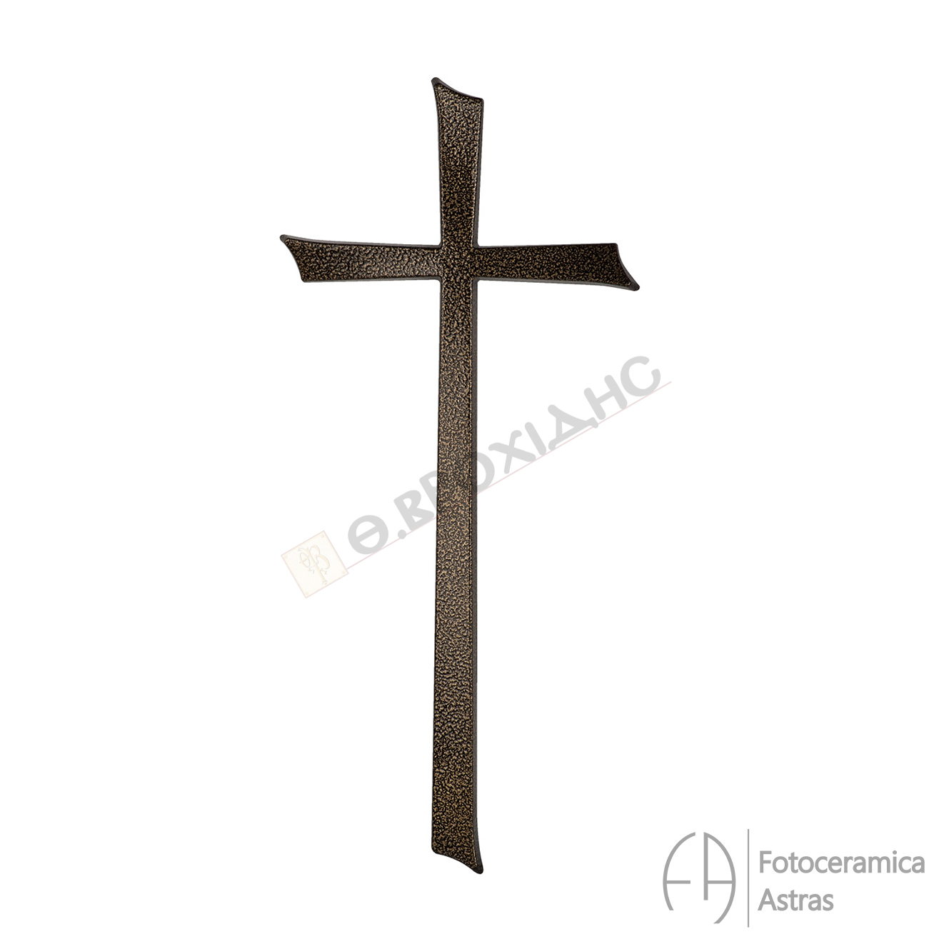 Σταυρός Μνημείου 45cm Από Αλουμίνιο Σε Απόχρωση Μαρτελέ Μαύρο-Χρυσό